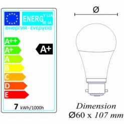 LUTECE-ARC Lot De 12 Ampoules LED B22 7W 650Lm 3000K - Garantie 5 Ans -Pas Cher Ampoule LED Boutique 36032095 4