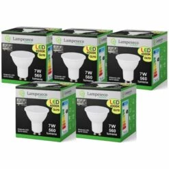 LAMPESECOENERGIE Lot De 5 Ampoules Led GU10 7W Smart Dimmable 4000K Blanc Neutre