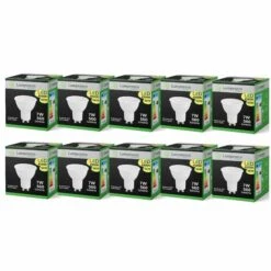 LAMPESECOENERGIE Lot De 10 Ampoules Led GU10 7W 38° Blanc Neutre 4500K Eq. 56W Halogène
