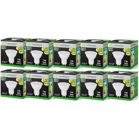 LAMPESECOENERGIE Lot De 10 Ampoules Led GU10 7W Smart Dimmable 4000K Blanc Neutre 3 LAMPESECOENERGIE Lot De 10 Ampoules Led GU10 7W Smart Dimmable 4000K Blanc Neutre