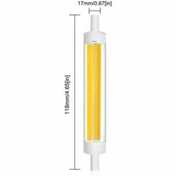 TRIOMPHE R7S 15W 118mm Ampoule LED COB Filament Linéaire 360 Degrés J118 Ampoule Projecteur 1200LM équivalent Ampoule Halogène 120Wblanc Chaud (2700K-3000K)(Lot De 2) [Classe énergétique A++] -Pas Cher Ampoule LED Boutique 37838896 3