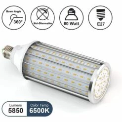 TRIOMPHE E27 LED Ampoule De Maïs 60W, 550W Équivalent Ampoules à Incandescence, 6500K Blanc Froid E27 Ampoule LED, Non Dimmable, 5850LM 160x5630SMD, Edison LED Ampoule à Maïs (60W Blanc Froid) -Pas Cher Ampoule LED Boutique 37838933 3
