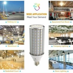 TRIOMPHE E27 LED Ampoule De Maïs 60W, 550W Équivalent Ampoules à Incandescence, 6500K Blanc Froid E27 Ampoule LED, Non Dimmable, 5850LM 160x5630SMD, Edison LED Ampoule à Maïs (60W Blanc Froid) -Pas Cher Ampoule LED Boutique 37838933 4