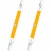 AIDUCHO R7S 78mm LED 5W Blanc Chaud 3000K, 500LM, R7S J78 COB LED Linéaire Remplacer Crayon Halogène 40W 50W, Ampoule R7S LED 78mm Slim Pour Mini Projeture/Applique Murale, Non-dimmable, Lot De 2 [Classe énergétique A+]