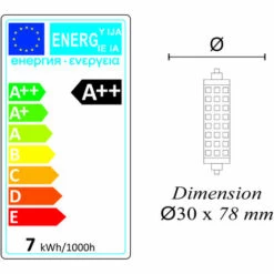 LUTECE-ARC Ampoule LED Crayon 78mm R7s 7W 990LM 2700K -Pas Cher Ampoule LED Boutique 38219460 4