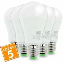 ARUM LIGHTING Lot De 5 Ampoules LED E27 14W Eq 100W | Température De Couleur: Blanc Neutre 4000K