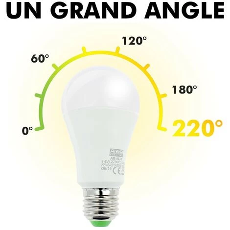ARUM LIGHTING Lot De 5 Ampoules LED E27 14W Eq 100W | Température De Couleur: Blanc Neutre 4000K 5 ARUM LIGHTING Lot De 5 Ampoules LED E27 14W Eq 100W | Température De Couleur: Blanc Neutre 4000K – Image 3