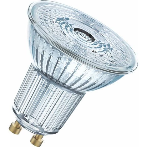 OSRAM Ampoules Spot LED Warm Réflecteur 2700K, Verre, GU10, 3.6W = 50W, Pack De 10 - Transparent 3 OSRAM Ampoules Spot LED Warm Réflecteur 2700K, Verre, GU10, 3.6W = 50W, Pack De 10 - Transparent