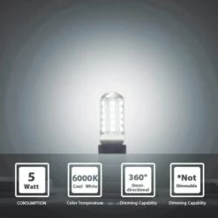 VERSAILLESFR Ampoules LED G9 3W Équivalent à 40W Halogène Lumière Blanc Froid 6000K, AC220-240V,Lampe LED à Économie D'énergie, Non Dimmables,Sans Scintillement ,Paquet De 5 -Pas Cher Ampoule LED Boutique 40297008 3
