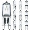 VERSAILLESFR Lot De 10 Ampoules Halogènes G9 42W 2800K Blanc Chaud 620lm 230V G9 Ampoule à Capsule à Intensité Variable -Pas Cher Ampoule LED Boutique 40297029 1
