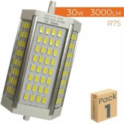 LED ATOMANT SL Ampoule LED R7s 30W 118mm 3000LM 200º Réglable | Blanc Neutre 4500K - Pack 1 Pce. - Blanc Neutre 4500K
