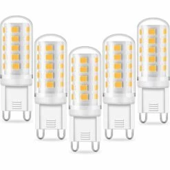TRIOMPHE TTIO Ampoule G9 LED - 5W Equivalent 33W 40W G9 Halogène, 420LM, Mini Lampe, Blanc Froid 6000K, Sans Scintillement, AC220-240V, NON-Dimmable, Lot De 5 [Classe énergétique A+]