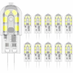 VERSAILLESFR Ampoule LED G4 2W, 20W Ampoules Halogènes équivalentes, Blanc Froid 6000k,200Lm,12x SMD,12V AC/DC-Pack De 10 - Versailles