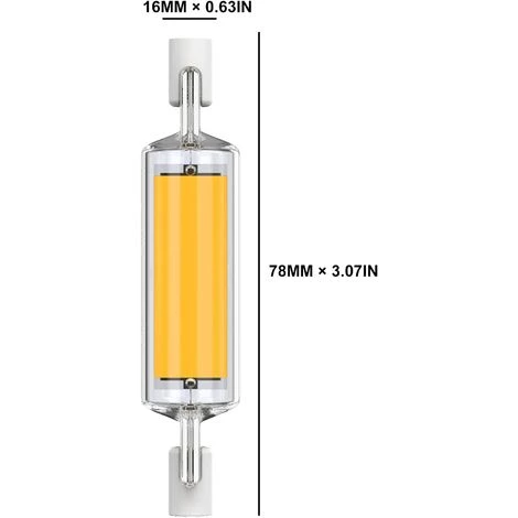 VERSAILLESFR Ampoule R7S LED 78mm Dimmable, 10W R7S Ampoules LED COB, R7S LED 78mm Haute Lumière Blanc Chaud 3200K, R7S LED Lampe 600LM, éclairage à Faisceau 360 °, AC 220-240V, Pack De 2, Versailles 4 VERSAILLESFR Ampoule R7S LED 78mm Dimmable, 10W R7S Ampoules LED COB, R7S LED 78mm Haute Lumière Blanc Chaud 3200K, R7S LED Lampe 600LM, éclairage à Faisceau 360 °, AC 220-240V, Pack De 2, Versailles – Image 2