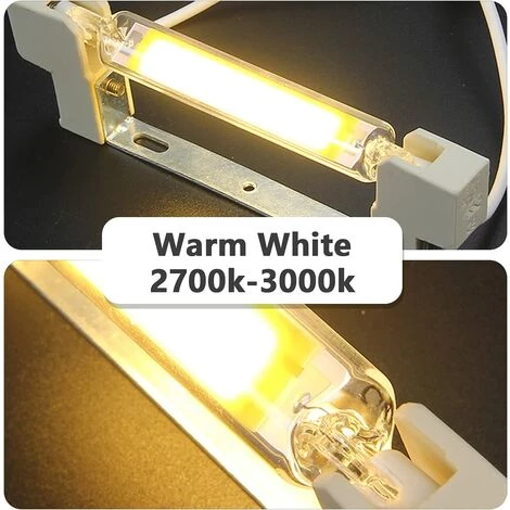 VERSAILLESFR Ampoule R7S LED 78mm Dimmable, 10W R7S Ampoules LED COB, R7S LED 78mm Haute Lumière Blanc Chaud 3200K, R7S LED Lampe 600LM, éclairage à Faisceau 360 °, AC 220-240V, Pack De 2, Versailles 7 VERSAILLESFR Ampoule R7S LED 78mm Dimmable, 10W R7S Ampoules LED COB, R7S LED 78mm Haute Lumière Blanc Chaud 3200K, R7S LED Lampe 600LM, éclairage à Faisceau 360 °, AC 220-240V, Pack De 2, Versailles – Image 5