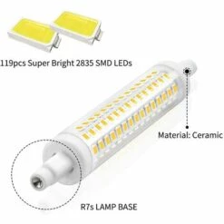 VERSAILLESFR Ampoule R7S LED 118mm Dimmable, 10W Equivalent Ampoule Halogène 100W, Blanc Chaud 3000K, 900LM, CRI>85, 220-240V, Pas De Scintillement, Lot De 2, Versailles -Pas Cher Ampoule LED Boutique 42301534 5