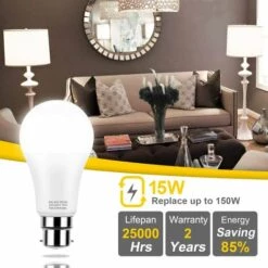 VERSAILLESFR Ampoules LED B22 Globe ​led A60 15W Versailles (150W Équivalent Ampoule), Blanc Froid 6000K, Angle Du Faisceau 360°, ​Lot De -Pas Cher Ampoule LED Boutique 42301555 3