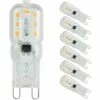 GUAZHUNIFR Ampoule Led G9 Lampe, Blanc Chaud 3000K, G9 LED 3W (33W Ampoules Halogène Équivalent), AC 220-240V - Angle Du Faisceau 360°, [Classe énergétique A+] Guazhuni Pack De 6 -Pas Cher Ampoule LED Boutique 42695926 1