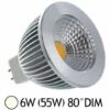MIIDEX LIGHTING Spot LED COB 6W (55W) GU5.3 12V DC Dim Angle 80° Blanc Jour 4000°K