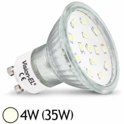 MIIDEX LIGHTING Spot LED 4W (35W) GU10 Dichroïque Blanc Jour 4000°K
