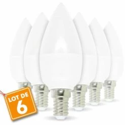 ECLAIRAGE DESIGN Lot De 6 Ampoules LED E14 5.5W Eq 40W Blanc Naturel