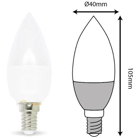 ECLAIRAGE DESIGN Lot De 6 Ampoules LED E14 5.5W Eq 40W Blanc Naturel 4 ECLAIRAGE DESIGN Lot De 6 Ampoules LED E14 5.5W Eq 40W Blanc Naturel – Image 2