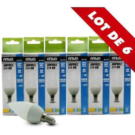 ECLAIRAGE DESIGN Lot De 6 Ampoules LED E14 5.5W Eq 40W Blanc Naturel 6 ECLAIRAGE DESIGN Lot De 6 Ampoules LED E14 5.5W Eq 40W Blanc Naturel – Image 4