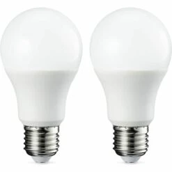 ELLE Ampoule LED E27 A60 Avec Culot à Vis, 9W , Blanc Froid - Lot De 2