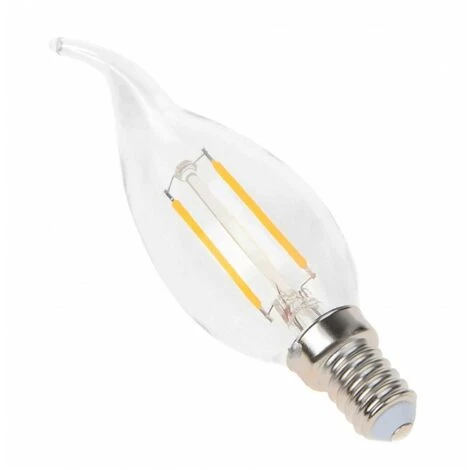 Blanc Neutre - Ampoule Filament LED Flamme Transparent - E14 - BA35 - 2,5 W - SMD Epistar - Ecolife Lighting® - Blanc 3 Blanc Neutre - Ampoule Filament LED Flamme Transparent - E14 - BA35 - 2,5 W - SMD Epistar - Ecolife Lighting® - Blanc