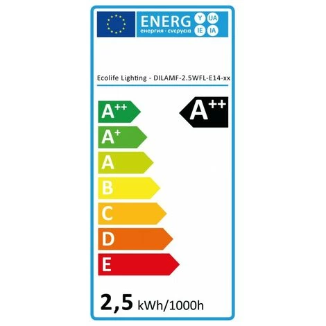 Blanc Neutre - Ampoule Filament LED Flamme Transparent - E14 - BA35 - 2,5 W - SMD Epistar - Ecolife Lighting® - Blanc 6 Blanc Neutre - Ampoule Filament LED Flamme Transparent - E14 - BA35 - 2,5 W - SMD Epistar - Ecolife Lighting® - Blanc – Image 4