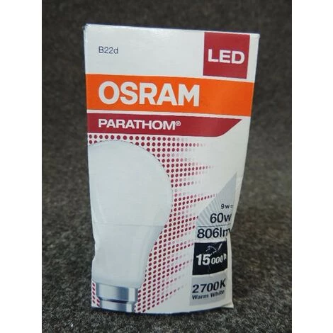 OSRAM-LEDVANCE Ampoule LED 9W Ronde A60 60x110mm 2700K 806lm 230V Culot B22 Non-dimmable Parathom OSRAM LEDVANCE 061637 3 OSRAM-LEDVANCE Ampoule LED 9W Ronde A60 60x110mm 2700K 806lm 230V Culot B22 Non-dimmable Parathom OSRAM LEDVANCE 061637