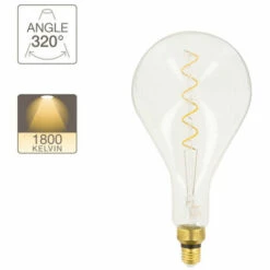 XANLITE - Ampoule LED Giant Poire / Vintage, Culot E27, 4W Cons. (30W Eq.), 323 Lumens, Lumière Blanc Chaud - RFDGE280GS -Pas Cher Ampoule LED Boutique 47378121 4