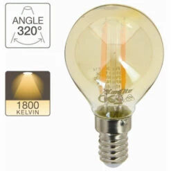 XANLITE - Ampoule LED (P45) / Vintage Au Verre Ambré, Culot E14, 3,8W Cons. (30W Eq.), 350 Lumens, Lumière Blanc Chaud - RFDV400PA 10 XANLITE - Ampoule LED (P45) / Vintage Au Verre Ambré, Culot E14, 3,8W Cons. (30W Eq.), 350 Lumens, Lumière Blanc Chaud - RFDV400PA -Pas Cher Ampoule LED Boutique 47378134 4