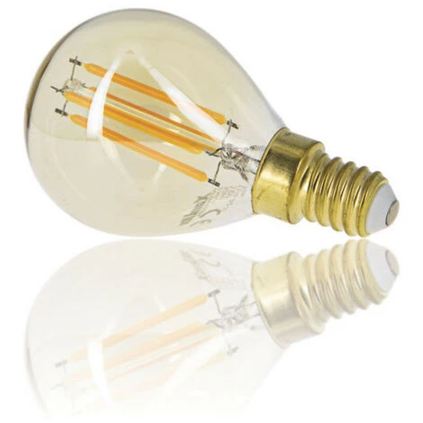 XANLITE - Ampoule LED (P45) / Vintage Au Verre Ambré, Culot E14, 3,8W Cons. (30W Eq.), 350 Lumens, Lumière Blanc Chaud - RFDV400PA 7 XANLITE - Ampoule LED (P45) / Vintage Au Verre Ambré, Culot E14, 3,8W Cons. (30W Eq.), 350 Lumens, Lumière Blanc Chaud - RFDV400PA – Image 5