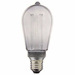 XANLITE - Ampoule LED Déco Hologramme Edison Au Verre Fumé, Culot E27, 4W Cons., 100 Lumens, Lumière Blanc Chaud - RFDHE200STSF