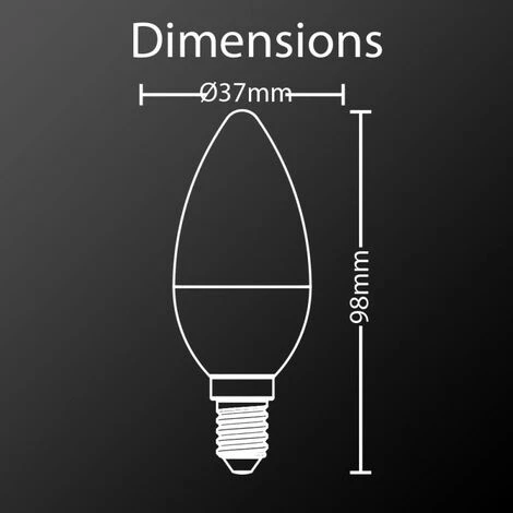 SUPRALED - Pack De 2 Ampoules LED (Flamme), Culot E14, Conso. 2,8W (eq. 25W), 250 Lumens, Blanc Chaud - PACK2LV250F 7 SUPRALED - Pack De 2 Ampoules LED (Flamme), Culot E14, Conso. 2,8W (eq. 25W), 250 Lumens, Blanc Chaud - PACK2LV250F – Image 5
