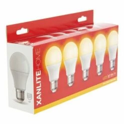 XANLITE - Lot X5 Ampoules LED Standard, Culot E27, Cons. 9W, Eq. 60W, Blanc Chaud - PACK5EE806G -Pas Cher Ampoule LED Boutique 47378202 4