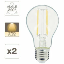 XANLITE - Lot X2 Ampoules à Filament LED EDF, Standard, Culot E27, Conso 8W Eq. 75W, Blanc Chaud - PACK2RFE1055GEDF -Pas Cher Ampoule LED Boutique 47378207 3
