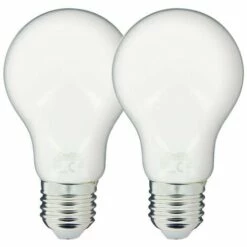 XANLITE - Lot X2 Ampoules à Filament LED EDF, Standard, Opaque, Culot E27, Conso 8W Eq. 75W, Blanc Chaud - PACK2RFE1055GOEDF