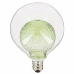 XANLITE - Ampoule Déco LED, Double Verre Vert, G125, Culot E27, 4W Cons. 2700K Blanc Chaud - RFDEB125DVGREEN