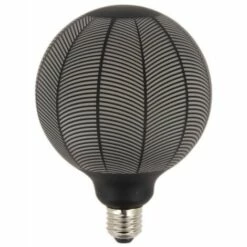 XANLITE - Ampoule Déco LED Filament, Aspect Aiguilles De Pin Noir, G125, Culot E27, 4W Cons. 2700K Blanc Chaud - RFDEB125GRAPHLI