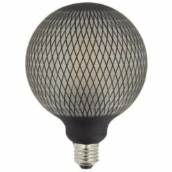 XANLITE - Ampoule Déco LED Filament, Aspect Filet Noir, G125, Culot E27, 4W Cons. 2700K Blanc Chaud - RFDEB125GRAPHLO