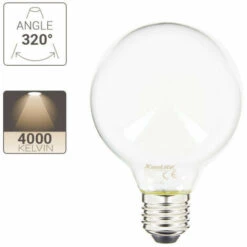 XANLITE - Ampoule LED G80 Opaque, Culot E27, Conso. 6,5W, 806 Lumens, Blanc Neutre - RFE806B80OCW -Pas Cher Ampoule LED Boutique 47378250 3