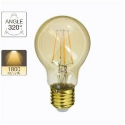 XANLITE - Ampoule LED (A60) / Vintage Au Verre Ambré, Culot E27, 3,8W Cons. (30W Eq.), 350 Lumens, Lumière Blanc Chaud - RFDE400GA 9 XANLITE - Ampoule LED (A60) / Vintage Au Verre Ambré, Culot E27, 3,8W Cons. (30W Eq.), 350 Lumens, Lumière Blanc Chaud - RFDE400GA -Pas Cher Ampoule LED Boutique 47378307 3