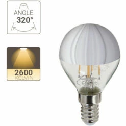 XANLITE - Ampoule LED (P45) Silver, Culot E14, 3,8W Cons. (30W Eq.), 350 Lumens, Lumière Blanc Chaud - RFDV400PTS -Pas Cher Ampoule LED Boutique 47378335 3