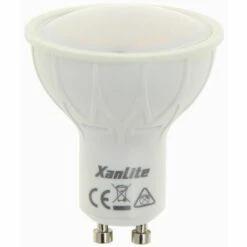 XANLITE - Ampoule LED Spot, Culot GU10, 5,5W Cons. (35W Eq.), Lumière Blanc Chaud, 150 Lumen En Autonome - SG400SEL