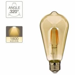XANLITE - Ampoule LED (ST64) Edison / Vintage Au Verre Fumé, Culot E27, 4W Cons. (23W Eq.), 230 Lumens, Lumière Blanc Chaud - RFDE400STF -Pas Cher Ampoule LED Boutique 47378354 5
