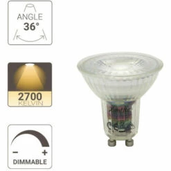 XANLITE - Ampoule LED Spot Dimmable, Culot GU10, 6,5W Cons. (50W Eq.), Lumière Blanc Chaud - VG50SD -Pas Cher Ampoule LED Boutique 47378362 4