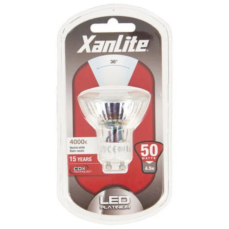 XANLITE - Ampoule LED Spot, Culot GU10, 5W Cons. (50W Eq.), Lumière Blanche Neutre - VG50SCW 6 XANLITE - Ampoule LED Spot, Culot GU10, 5W Cons. (50W Eq.), Lumière Blanche Neutre - VG50SCW – Image 4