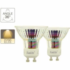XANLITE - Lot De 2 Ampoules LED Spots Au Culot GU10, 5W Cons. (50W Eq.), Lumière Blanche Chaude - PACK2VG50S 9 XANLITE - Lot De 2 Ampoules LED Spots Au Culot GU10, 5W Cons. (50W Eq.), Lumière Blanche Chaude - PACK2VG50S -Pas Cher Ampoule LED Boutique 47378373 3